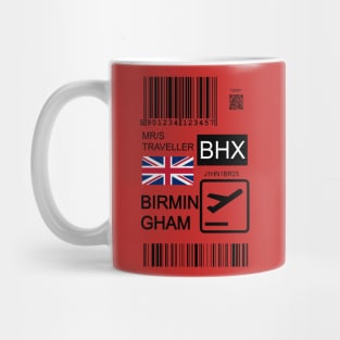Birmingham UK travel ticket Mug